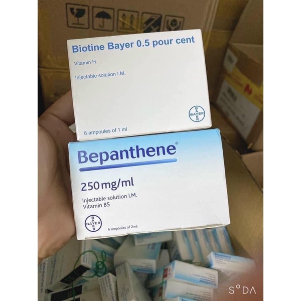 đen tóc Bepanthen, tiêm mọc tóc biotin biotine lẻ ống