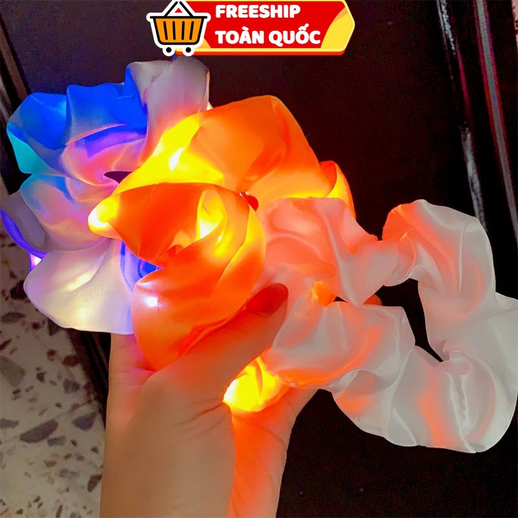 PVN18027 Cột buộc tóc scrunchies phát sáng T2 .