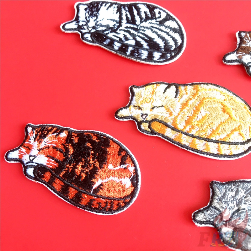 ☸ Pets &amp; Animals：Sleeping Cats Iron-on Patch ☸ 1Pc Diy Sew on Iron on Badges Patches