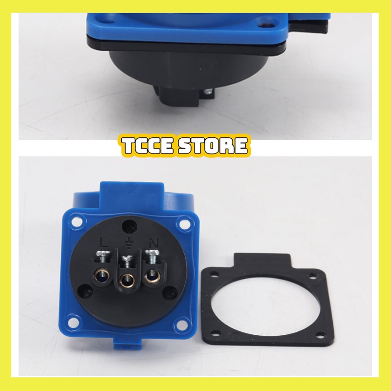 Ổ cắm điện 3 lỗ đa năng âm tường chống thấm 1 pha 10A-16A