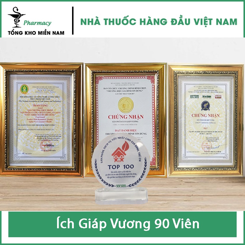 ÍCH GIÁP VƯƠNG Hộp 90 VIên – Tăng cường sức khỏe tuyến giáp - Tổng Kho Miền Nam