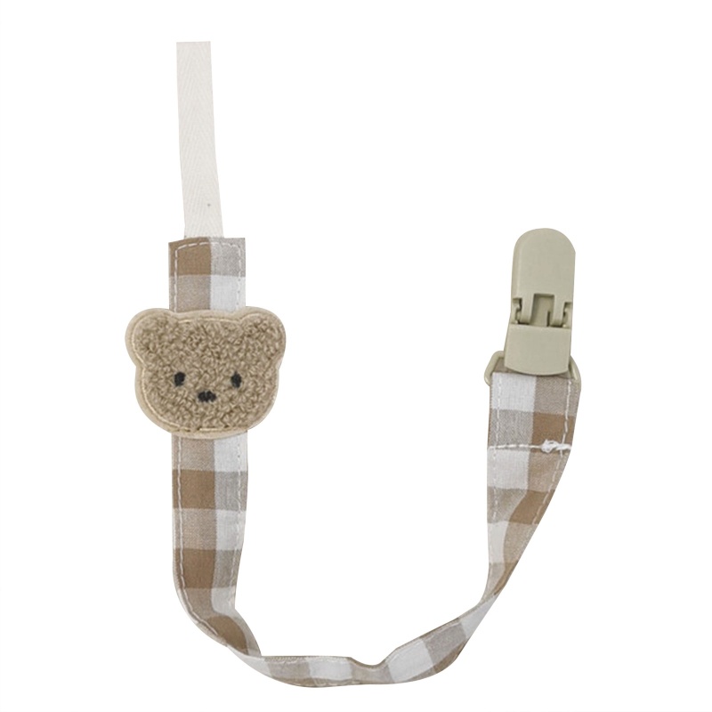 Kẹp Giữ Núm Ti Giả DIY Bằng Nhựa Thêu Hình Gấu Hoạt Hình Dành Cho Em Bé