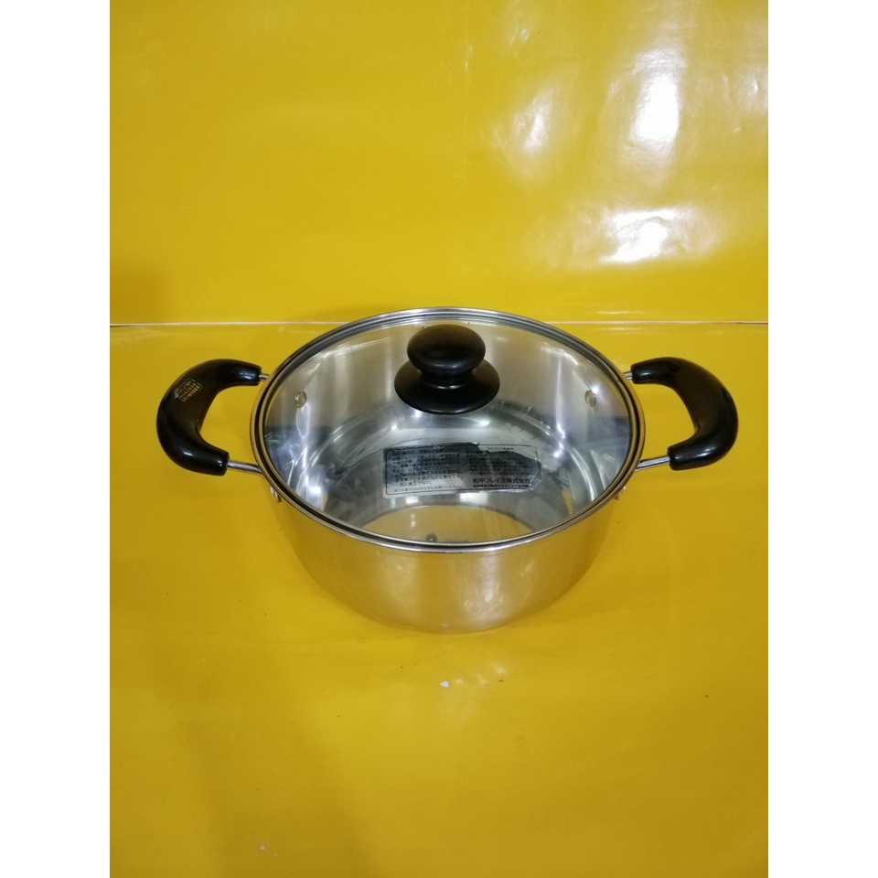 Nồi inox nội địa Nhật, size 22cm, cao 10cm (169), dùng được bếp từ