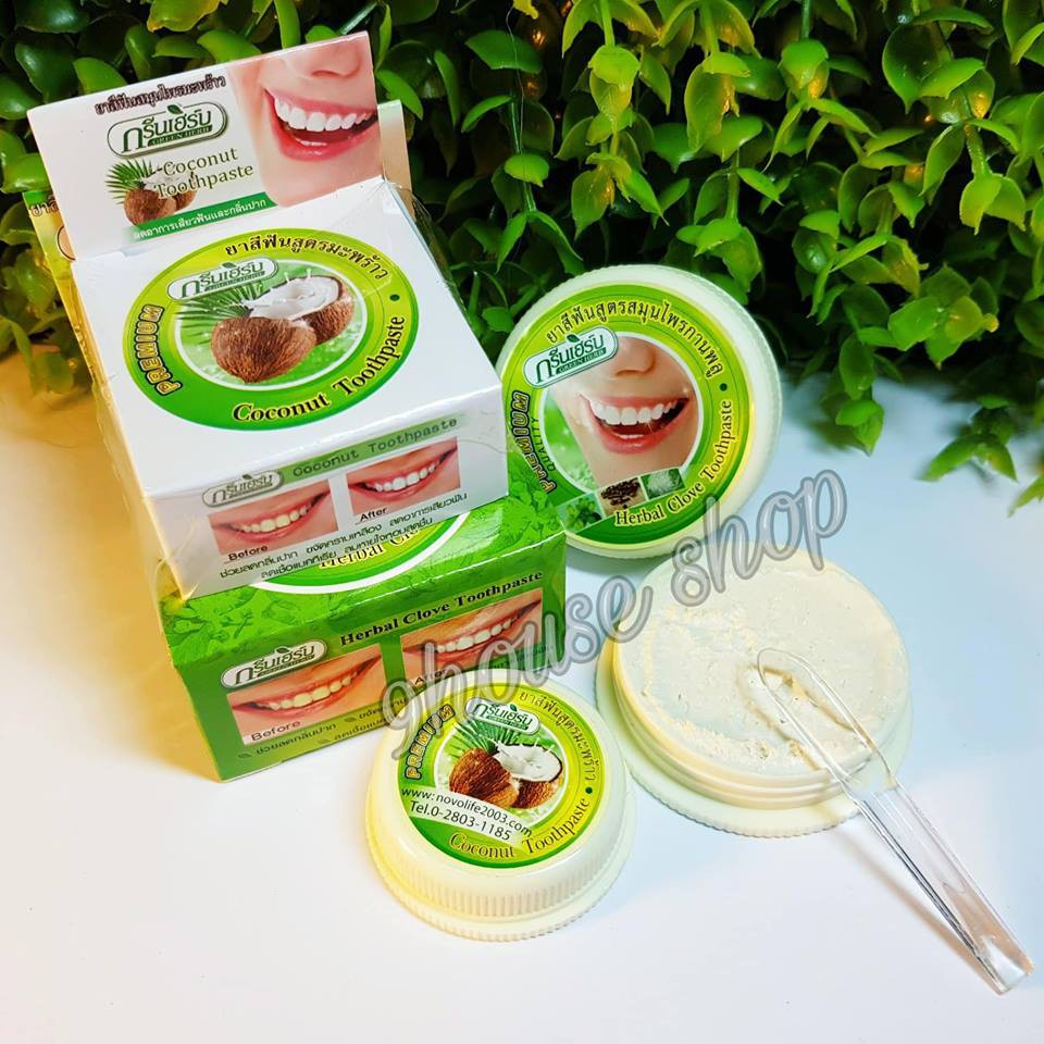 Kem Trắng Răng Green Herb Thái Lan 25g (tặng kèm hộp nhỏ)