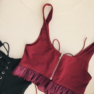 Áo croptop đan dây(kèm ảnh thật)CÓ SẴN