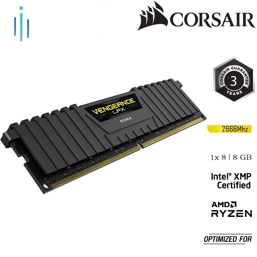 RAM PC CORSAIR VENGEANCE LPX 8GB DDR4 1x8G 2666MHz CMK8GX4M1A2666C16