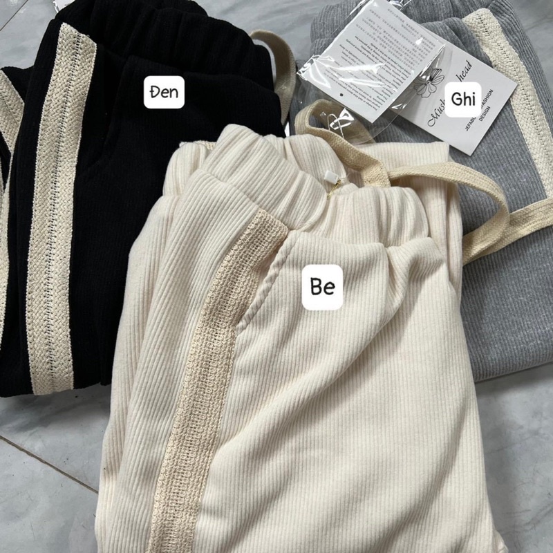 quần jogger kẻ sọc dây rút cưng xỉu