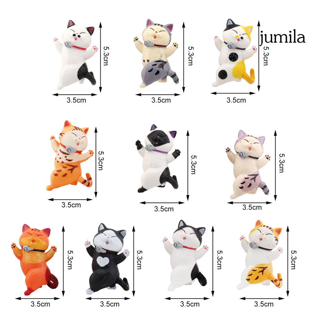 Set 10 Đồ trang trí Mèo Con Trang Trí Bánh Xinh Xắn