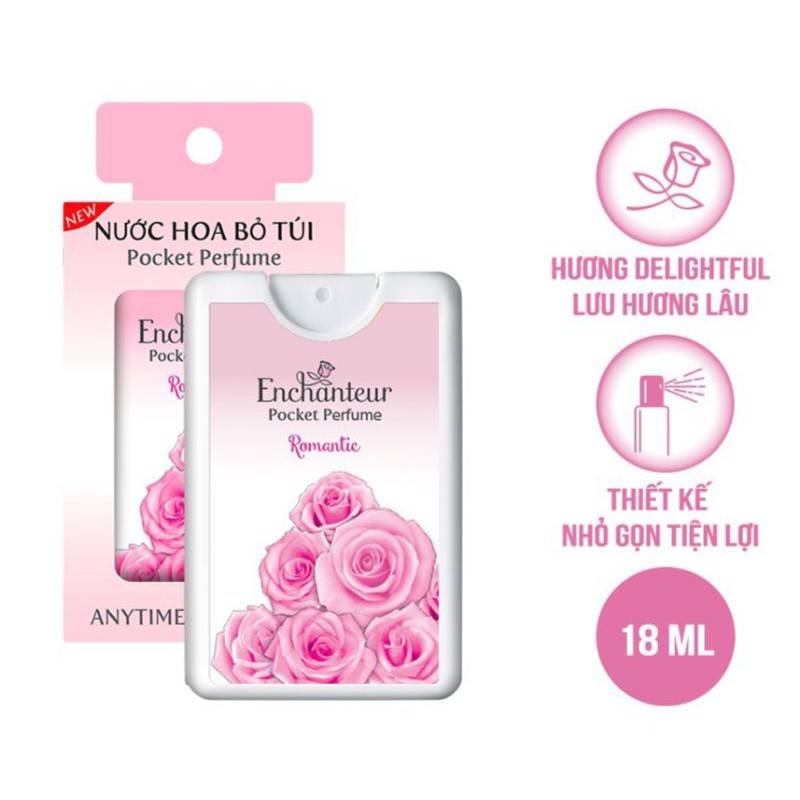 Nước hoa bỏ túi Enchanteur romantic bỏ túi 18ml