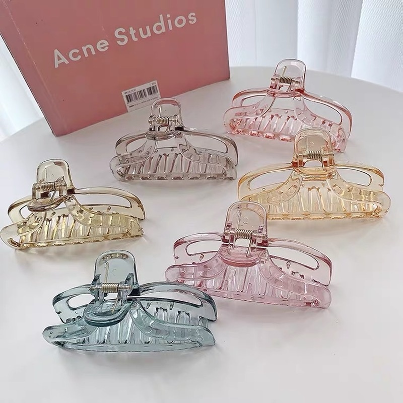 Kẹp Tóc Hình Cá Mập Bằng Acrylic Trong Suốt Phong Cách Hàn Quốc Thời Trang Cho Nữ