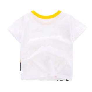 Mã 51935 áo thun trắng ngắn tay vải cotton in nhân vật hoạt hình vui nhộn của Little maven