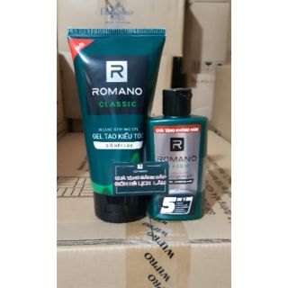 Gel vuốt tóc Romano 150g + gội 60g( cứng vừa. Siêu cứng. Giữ nếp)