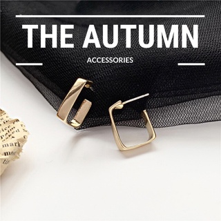 Khuyên tai mạ vàng hình chữ nhật The Autumn Accessories - KT22