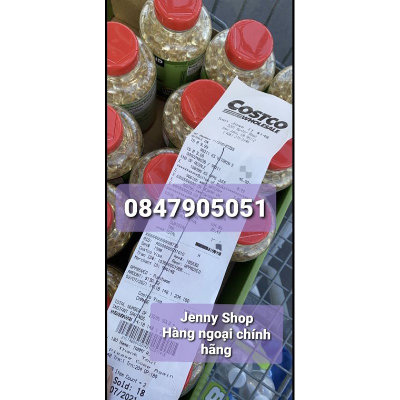 🍓[HSD 2025] Vitamin E 400 IU Kirkland 500 Viên Của Mỹ | Thế Giới Skin Care