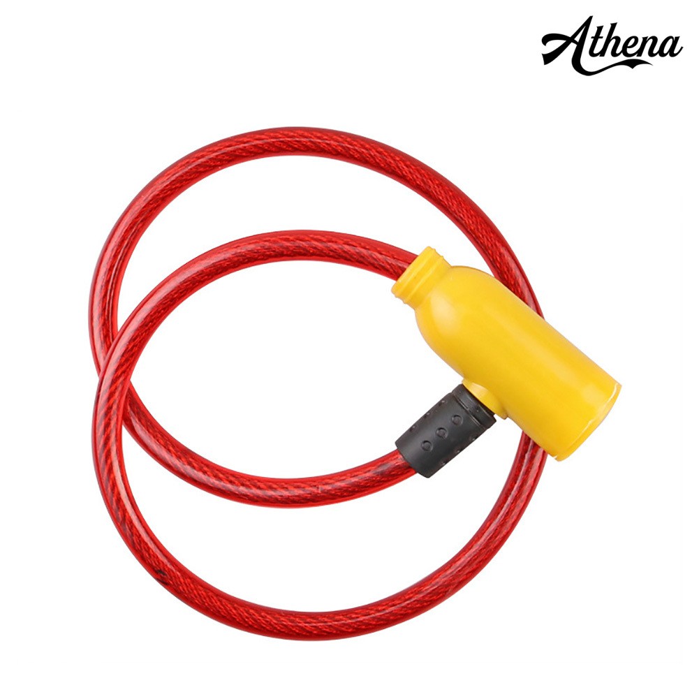 Ổ Khóa Dây Thép An Toàn Chống Trộm Cho Xe Đạp Kèm 2 Chìa Khóa