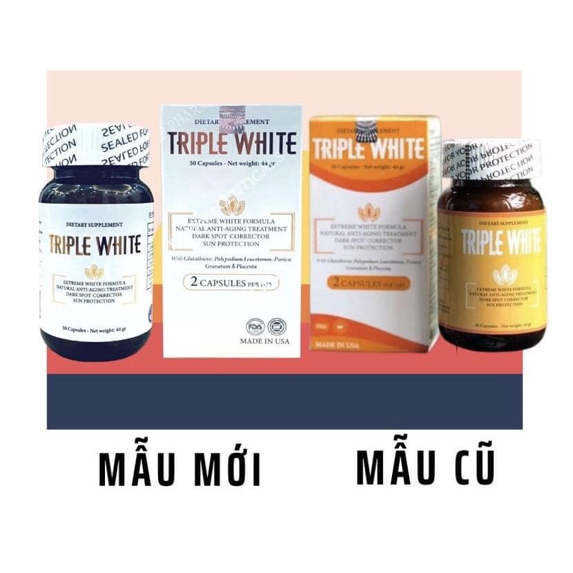 Viên Uống Triple White | Viên Uống trắng da Glutathione 1200mg