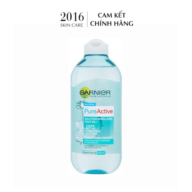 Nước Tẩy Trang Garnier Xanh Cho Da Dầu Mụn Pure Active Micellar Cleansing Water (400 ml) - Mai Yến Cosmetic