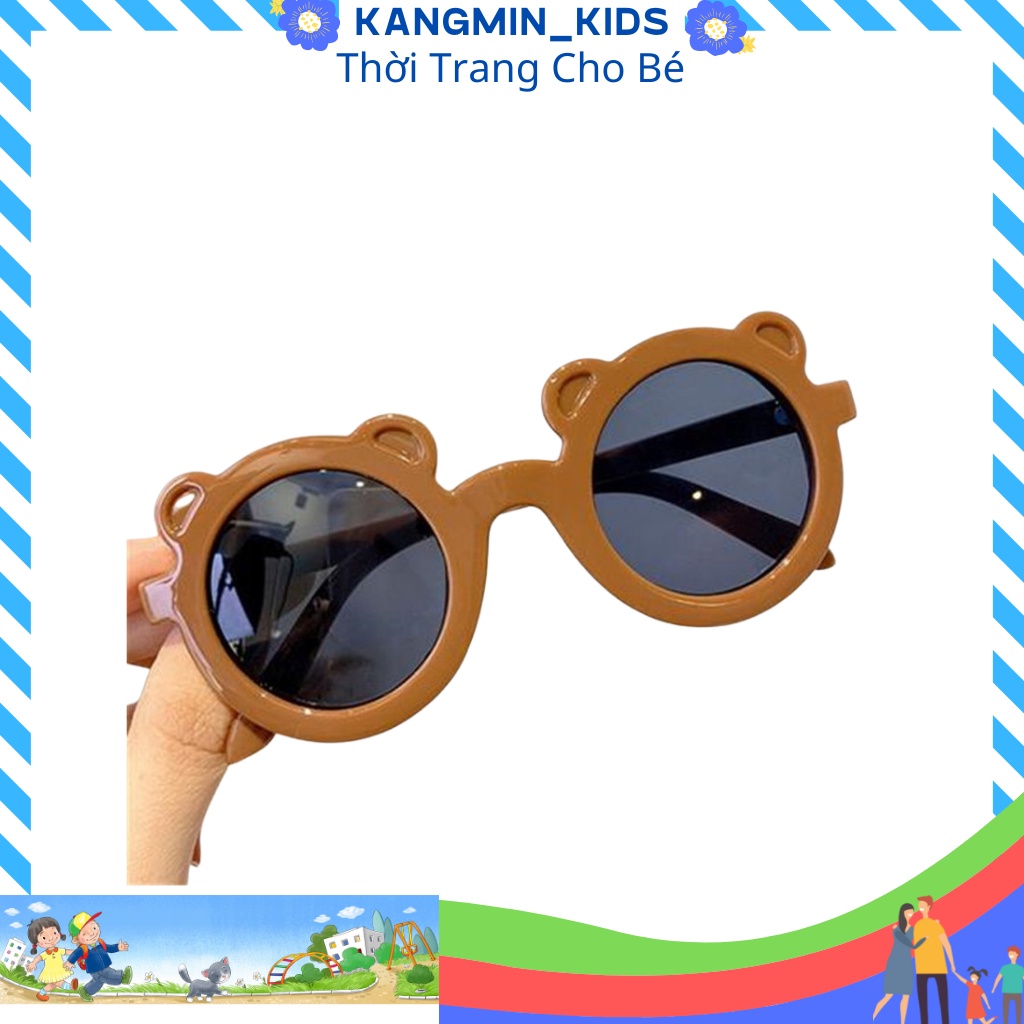 Kính cho bé Kangmin kids, kính cho bé trai bé gái kiểu Hàn Quốc K002, đồ cho bé trai bé gái từ 1-6 tuổi