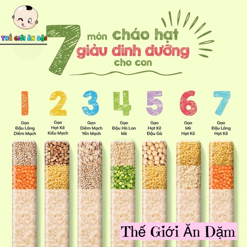 Bán Lẻ Đậu Hạt Quý Ăn Dặm Bổ Não Nui Bột Bắp Bột Mì Bột Năng Yến Mạch Hữu Cơ
