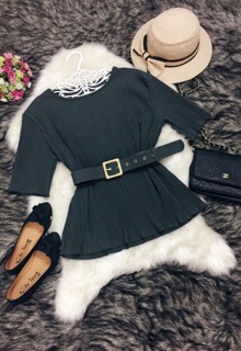 Áo Dập Ly FR Kèm BELT QC