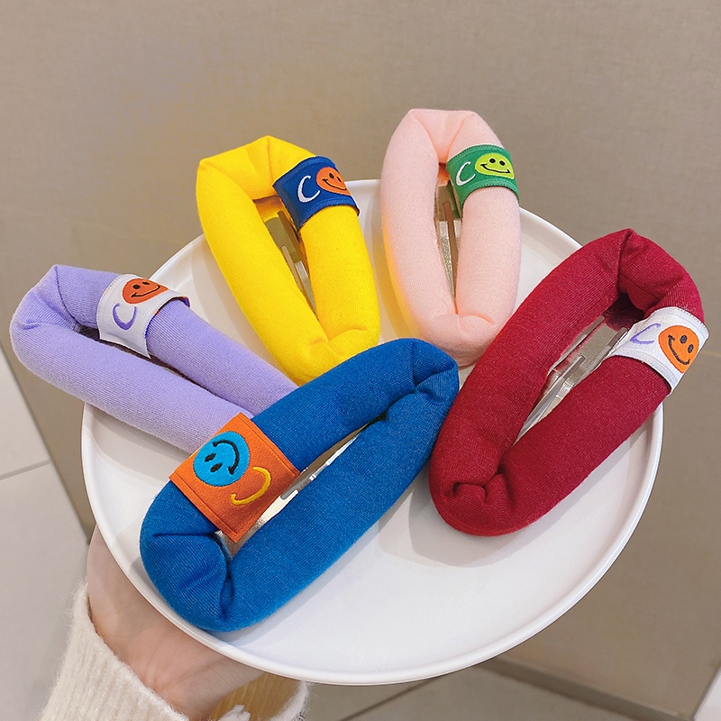 Kẹp tóc hình mặt cười màu kẹo thời trang Hàn Quốc cho nữ