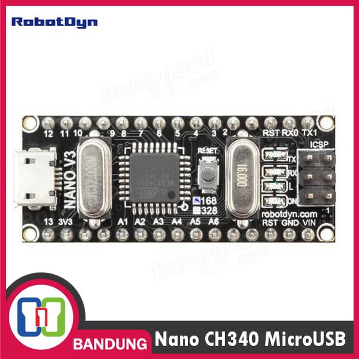 Arduino Nano V3 Robotdyn Atmega328p Ch340g Ch340 5v Micro Usb