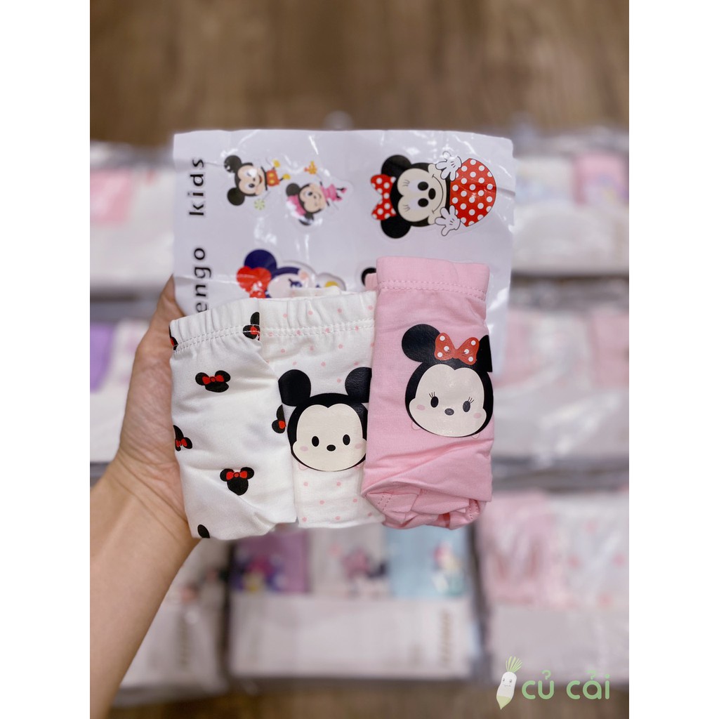 Set 3 quần chip đùi Teengo bé gái chất cotton mềm mịn thoáng mát an toàn cho bé hàng xuất Âu Mỹ QC06