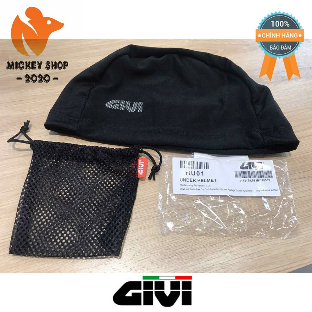 [ CHÍNH HÃNG ] Trùm Đầu Givi Under Helmet HU01 Freesize