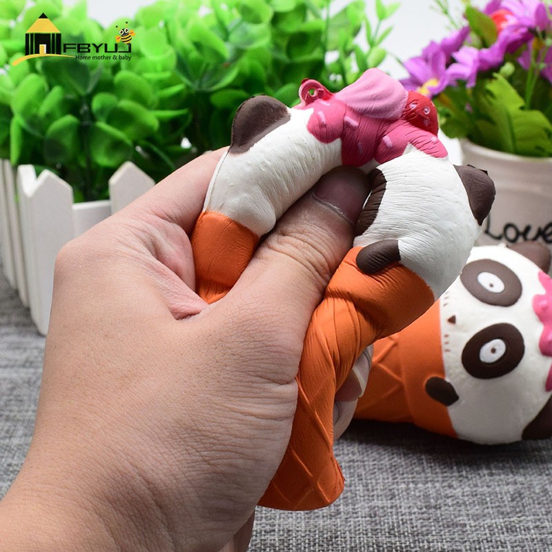 Đồ Chơi Xốp Squishy Giảm Stress Hình Cây Kem Ốc Quế Dễ Thương Cho Bé