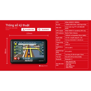 Thiết Bị Dẫn Đường Papago! Waygo500