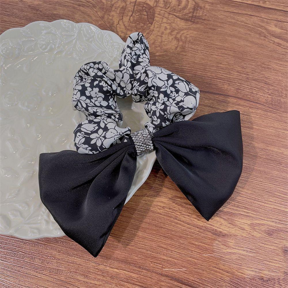 IVORY Dây Cột Tóc Ruy Băng Họa Tiết Hoa Phong Cách Hàn Quốc Cho Nữ