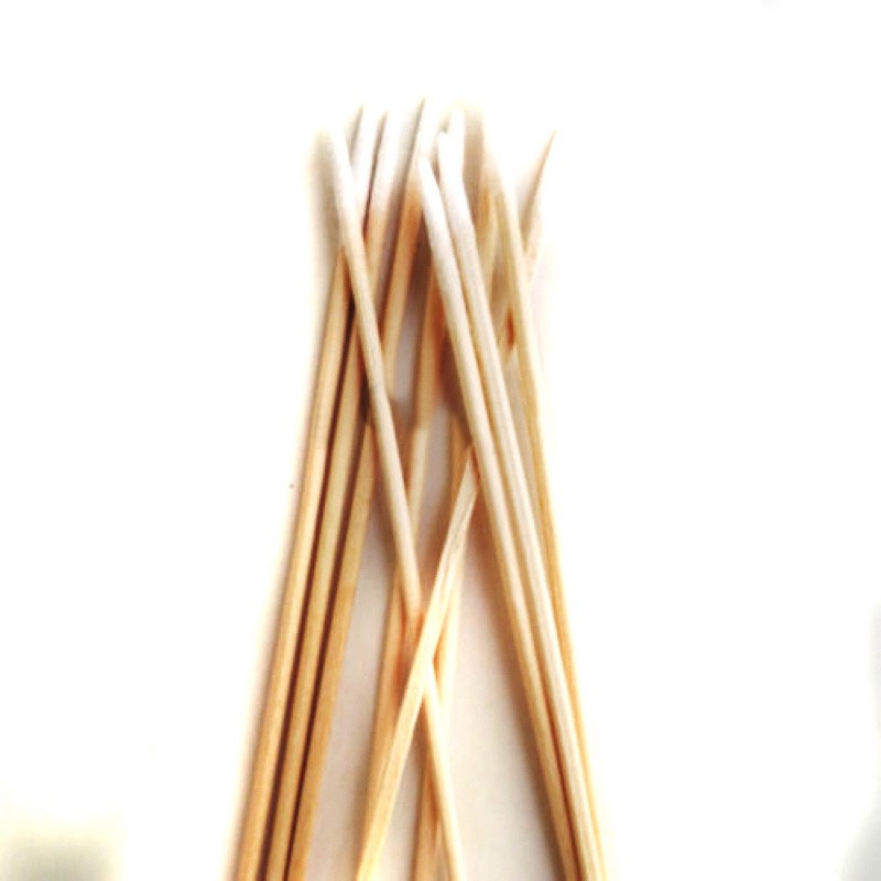 [Hàng mới về] Set 100 tăm bông bằng gỗ và cotton dùng trong điêu khắc chân mày vĩnh viễn