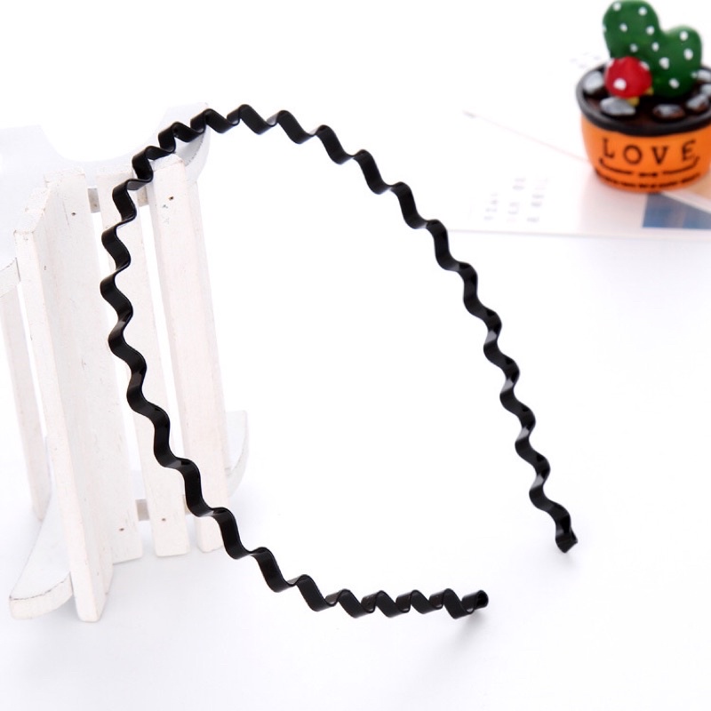 Cài tóc băng đô hình sóng đơn giản cho nữ
