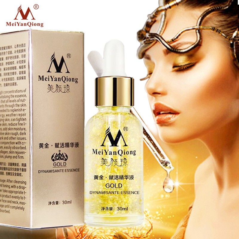 Serum phục hồi vàng MeiYanQiong Làm trắng làm căng da Giảm đường nét mịn Bổ sung độ ẩm cho da Giải quyết tình trạng da xỉn màu thô ráp 30ml