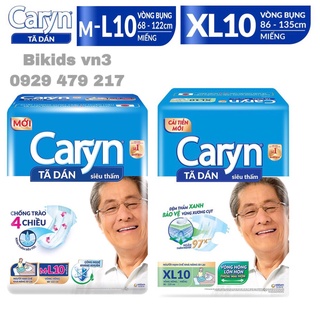 Bỉm/tã dán người già Caryn size M/L 10 miếng (có bán lẻ theo miếng)