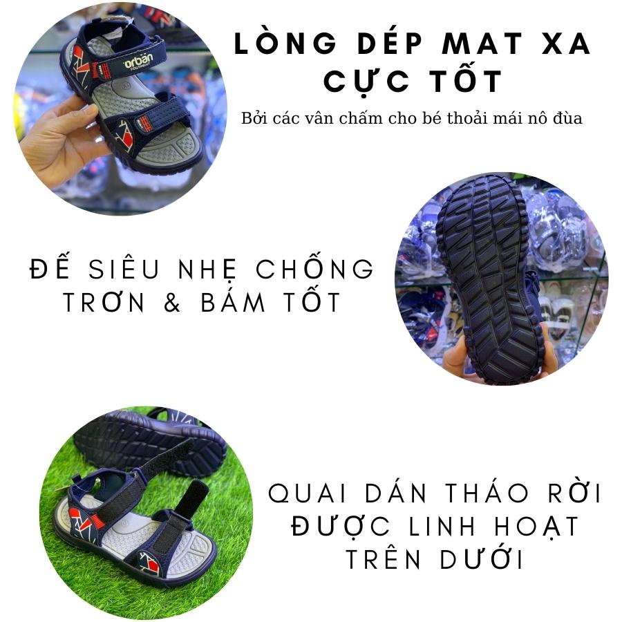 Sandal bé trai Urban cao cấp thể thao khỏe khoắn và năng động cho trẻ em 3 - 12 tuổi đi học đi biển phông cách ST74