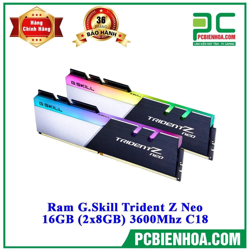 Bộ nhớ máy tính G.Skill TRIDENT Z Neo - 16GB (8GBx2) DDR4 3600GHz F4-3600C18D-16GTZN