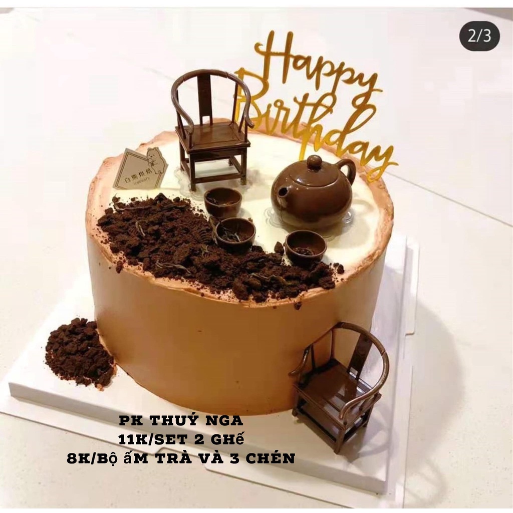 5 set 2 ghế trang trí và bộ ấm trà-chén