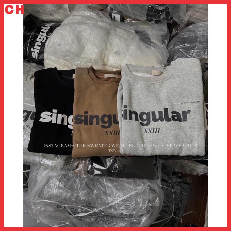 ÁO Sweater nỉ Siungar cổ tròn Áo thun dài tay chất nỉ bông form rộng tay bồng unisex nam nữ mặc đôi nhóm thu đông giá rẻ