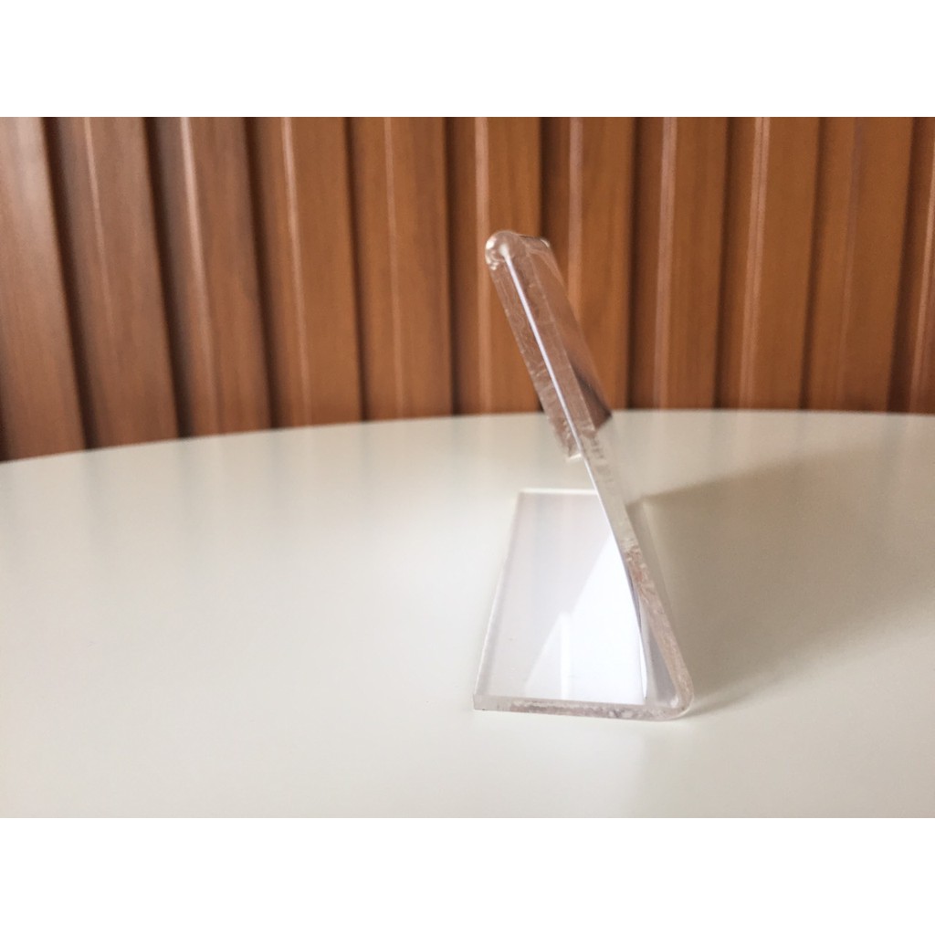 Menu mica nhỏ 5.5x9cm, menu mica mini, tag giá mica