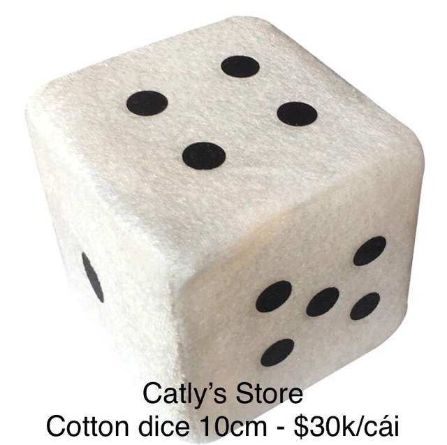 Cotton dice 10cm - Xí ngầu bông 10cm