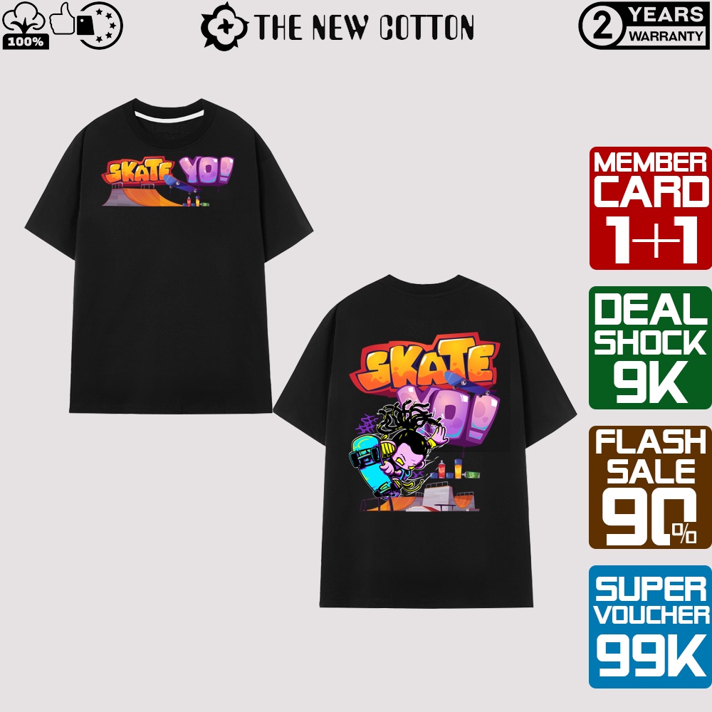 Áo Thun SKATE YO x IN 2 MẶT x Vải 100% Cotton | Oversize Unisex Streetwear Local Brand Việt Nam (NSX STVR VN)