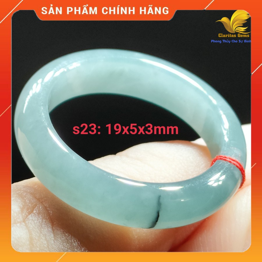 [ẢNH THẬT] PHONG THUY NHẪN NGOC NI 19MM CAM_THACH_ JADEITE LOẠI A KHONG_XU_LY (17-24)