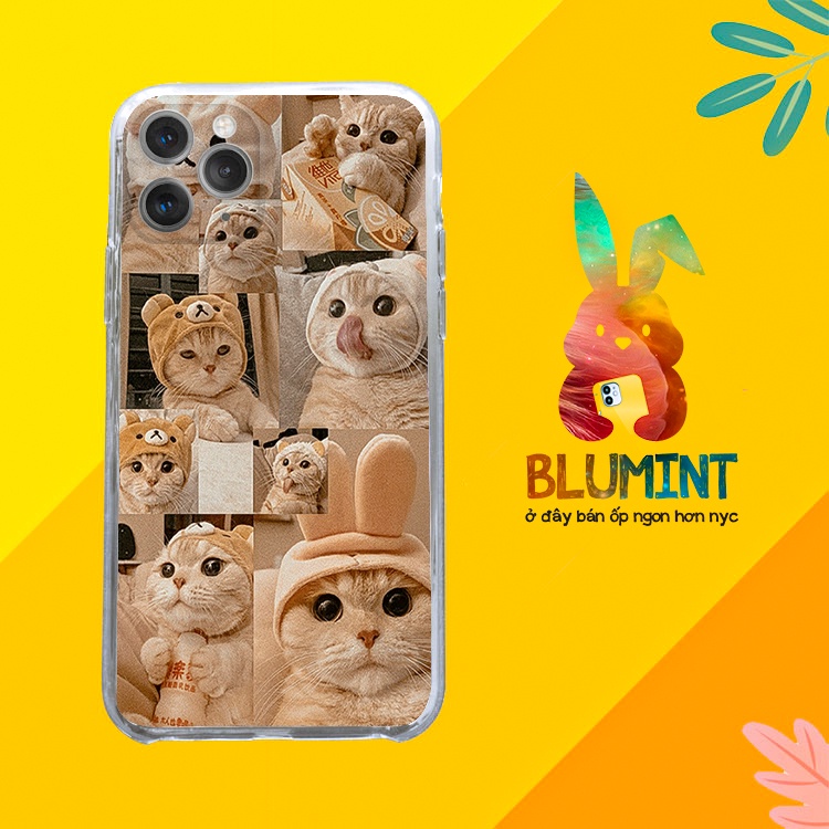 Ốp đt Cat Aesthetic mèo con cho iPhone12promaxXS XR nữ 8plus mềm 7Plus X XR Xs Max 6 6s BLUMEW0144