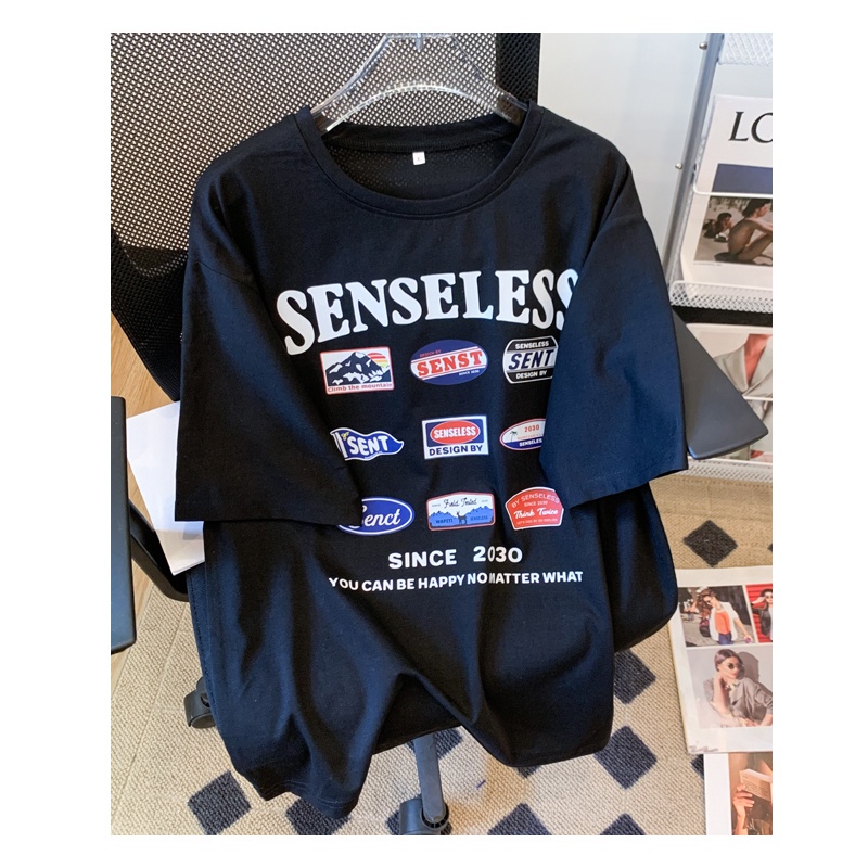 Áo Thun Tay Ngắn In Chữ Phong Cách Retro Thời Trang Mùa Hè Cho Nữ