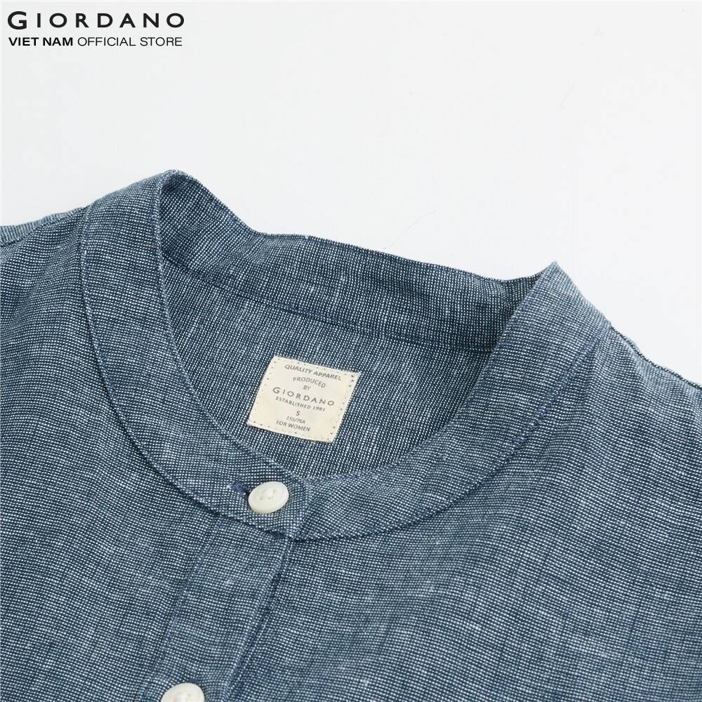 Đầm Linen Dáng Suông Dài Tay Nữ Giordano 05460017