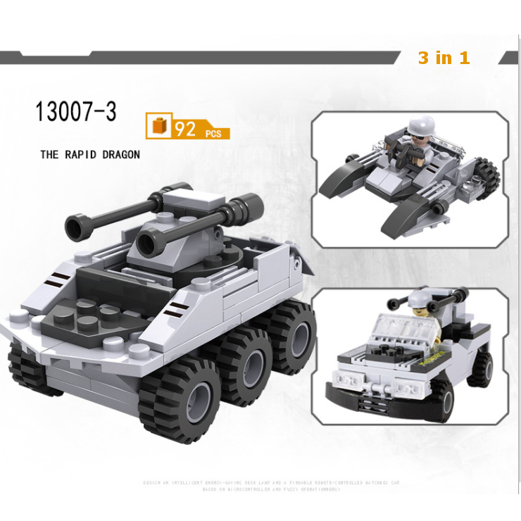 [Giá hủy diệt] Bộ xếp hình Cogo 13007 Chiến Đấu dành cho bé 6+