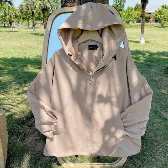 (FREESHIP)ÁO KHOÁC DA LỘN FORM RỘNG CÓ MŨ SIÊU XINH HOTTREND HIT 2022