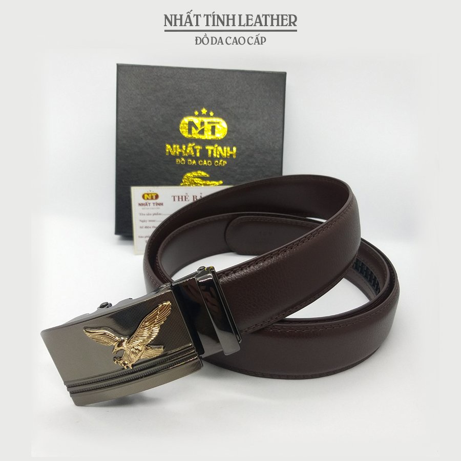 Thắt lưng nam da bò cao cấp, dây da chính hãng Nhất Tính Leather N193 bảo hành 05 năm về da (Dây nịt da bò thật)