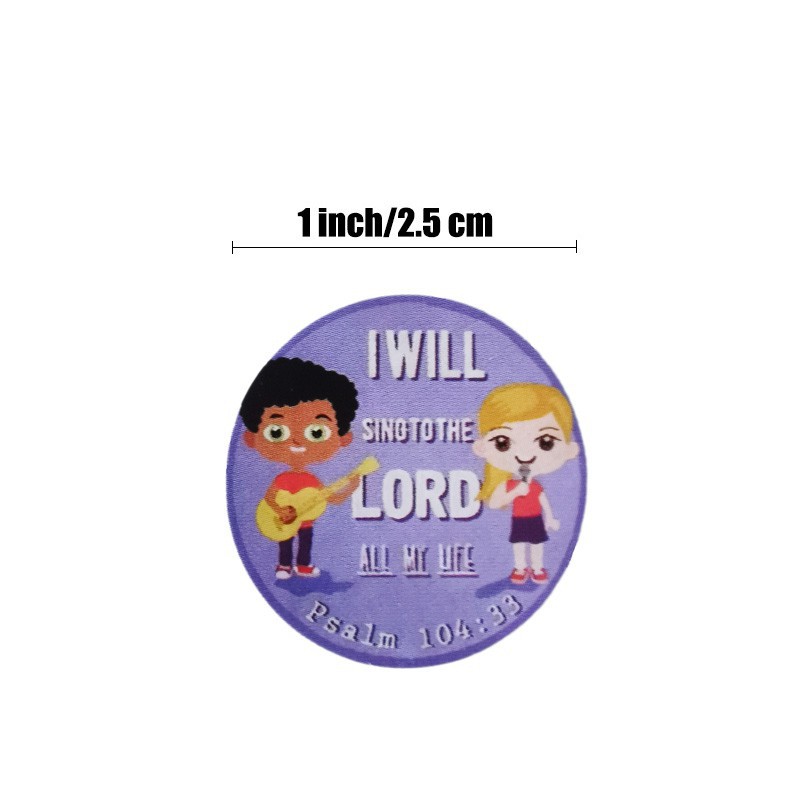 8 styles pattern Religious Stickers 500pcs labels Christian Bible Verse Sticker for Kids school baby shower stationery sticker